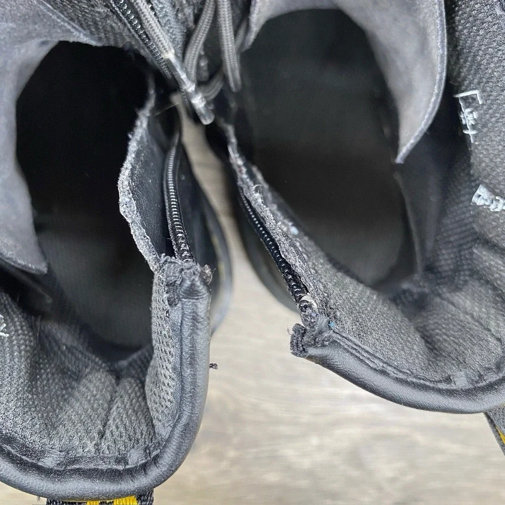 Dr Doc Martens Youth Boots Size 3 Black Ankle‎ Lace Up Side Zip